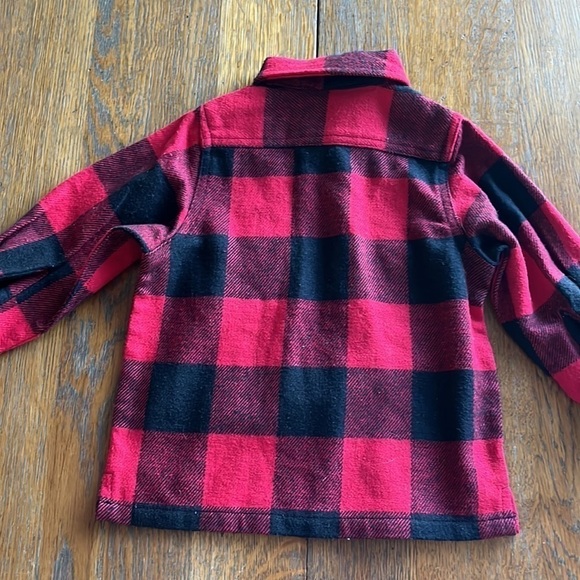 Lil Hickory 3/4 zip pullover buffalo red and black plaid 18 months front pockets - Picture 4 of 12